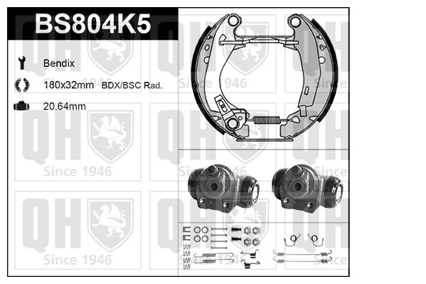 QUINTON HAZELL Комплект тормозных колодок BS804K5